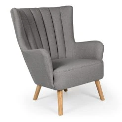 MENZZO Fauteuil Scandinave Vidal Gris