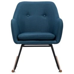 VidaXL Chaise à Bascule Bleu Tissu -Magasin Joss & Main vidaxl chaise a bascule bleu tissu 7366118 18517094 1200x1200