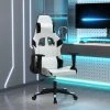 VidaXL Chaise De Jeu Blanc Et Noir Similicuir