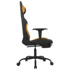 VidaXL Chaise De Jeu De Massage Avec Repose-pied Noir Et Orange Tissu -Magasin Joss & Main vidaxl chaise de jeu de massage avec repose pied noir et orange tissu 14119028 39344998 1140x1140