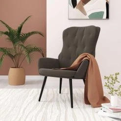 VidaXL Chaise De Relaxation Gris Foncé Velours
