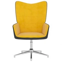 VidaXL Chaise De Relaxation Jaune Moutarde Velours Et PVC -Magasin Joss & Main vidaxl chaise de relaxation jaune moutarde velours et pvc 11640208 30632260 1140x1140