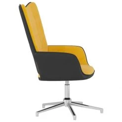 VidaXL Chaise De Relaxation Jaune Moutarde Velours Et PVC -Magasin Joss & Main vidaxl chaise de relaxation jaune moutarde velours et pvc 11640208 30632262 1140x1140