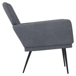 VidaXL Fauteuil Gris Foncé 62x79x79 Cm Velours -Magasin Joss & Main vidaxl fauteuil gris fonce 62x79x79 cm velours 14077608 39101182 1140x1140