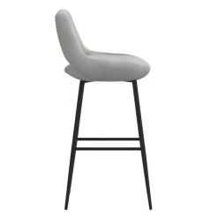 VidaXL Tabouret De Bar Gris Clair Velours -Magasin Joss & Main vidaxl tabouret de bar gris clair velours 13142066 35723172 1140x1140