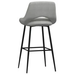 VidaXL Tabouret De Bar Gris Clair Velours -Magasin Joss & Main vidaxl tabouret de bar gris clair velours 13142066 35723174 1140x1140