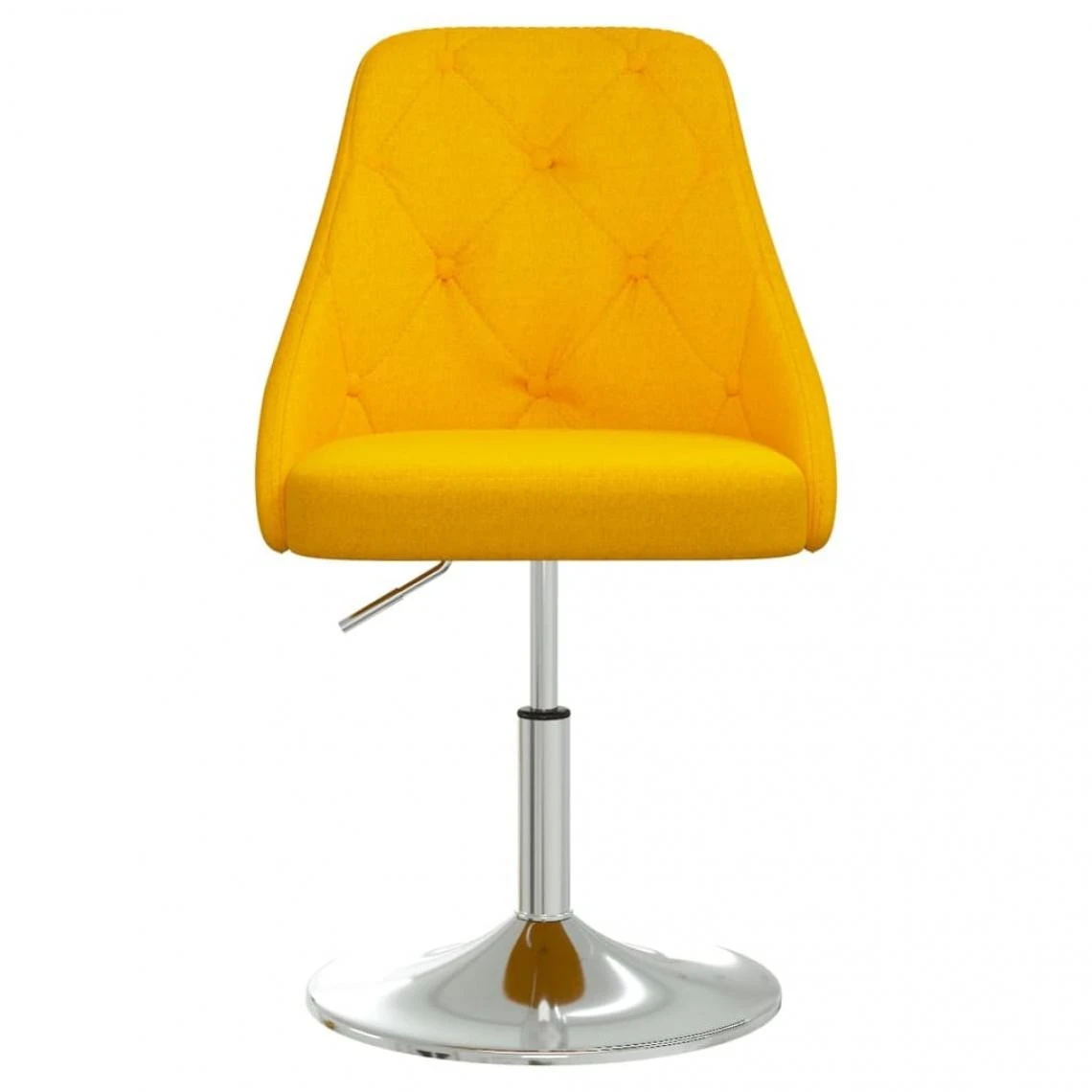 VidaXL Tabouret De Bar Jaune Moutarde Tissu 4 VidaXL Tabouret De Bar Jaune Moutarde Tissu – Image 4