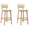 VidaXL Tabourets De Bar 2 Pcs Crème Tissu