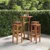 VidaXL Tabourets De Bar 4 Pcs Bois Massif D'acacia