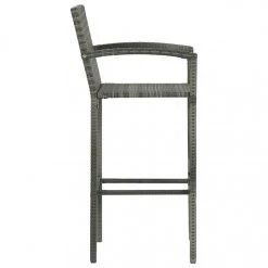 VidaXL Tabourets De Bar 4 Pcs Gris Résine Tressée -Magasin Joss & Main vidaxl tabourets de bar 4 pcs gris resine tressee 10237108 26400700 1140x1140