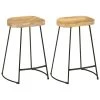 VidaXL Tabourets De Bar Gavin 2 Pcs 46x40x63 Cm Bois Massif Manguier