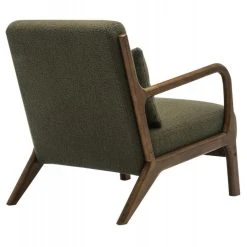 Moloo ZACK - Fauteuil Lounge Avec Coussin Bouclette Army Et Bois Teinté Noy... -Magasin Joss & Main zack fauteuil lounge avec coussin bouclette army et bois teinte noyer 13725032 37872438 1140x1140