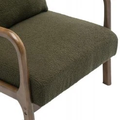 Moloo ZACK - Fauteuil Lounge Avec Coussin Bouclette Army Et Bois Teinté Noy... -Magasin Joss & Main zack fauteuil lounge avec coussin bouclette army et bois teinte noyer 13725032 37872440 1140x1140