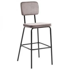 Altobuy ZELLI - Lot De 2 Chaises De Bar Velours Beige Et Pieds Métal -Magasin Joss & Main zelli lot de 2 chaises de bar velours beige et pieds metal 12828152 34586986 1140x1140